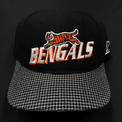 Vintage Cincinnati Bengals Logo Athletic Grid Strapback Hat