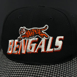 Vintage Cincinnati Bengals Logo Athletic Grid Strapback Hat