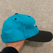 Load image into Gallery viewer, Worcester Ice Cats Teal Black Spell Out Snapback Hat