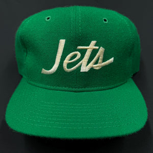 Vintage New York Jets Wool SS Cityless Script Snapback Hat