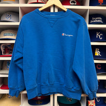 Load image into Gallery viewer, Vintage Blue Champion Spellout Crewneck S