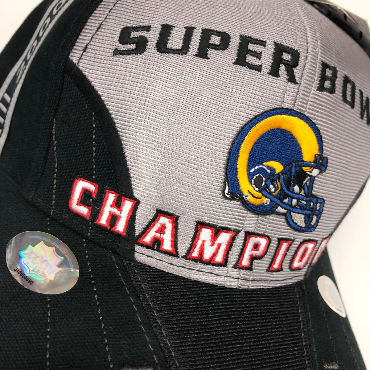 Vintage St Louis Rams Super Bowl 34 Strapback Hat NWT – Mass Vintage