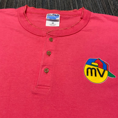 Mass Vintage MVabc Pink Henley Shirt XL