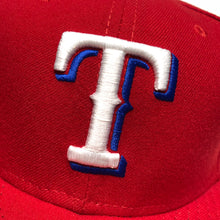 Load image into Gallery viewer, Vintage Texas Rangers Red New Era Fitted Hat 7 5/8