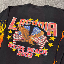 Load image into Gallery viewer, Vintage 2002 Weirs Beach Hot Ride Flames Shirt L