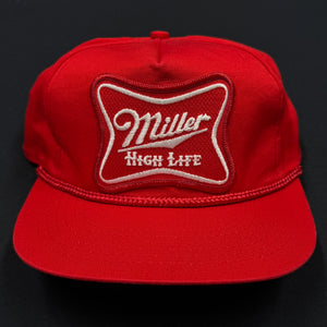 Vintage Miller High Life Red Snapback Hat
