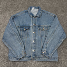 Load image into Gallery viewer, Vintage Motorola Denim Jacket L