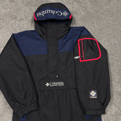Vintage Columbia Black Anorak Jacket S