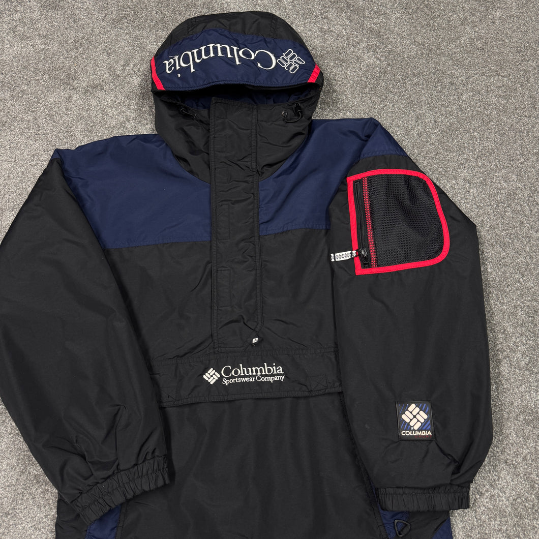 Vintage Columbia Black Anorak Jacket S