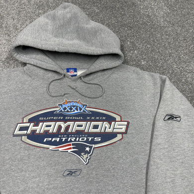 Vintage New England Patriots SB39 Champions Reebok Sweatshirt L