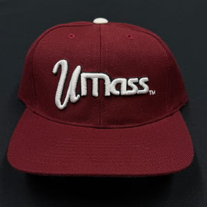 Vintage UMass Minutemen Spell Out Snapback Hat