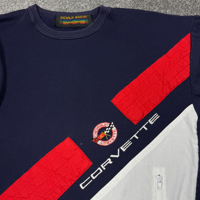 Vintage Chevrolet Corvette Short Sleeve Sweatshirt S