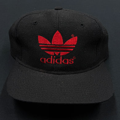 Vintage adidas Trefoil Logo Black Snapback Hat