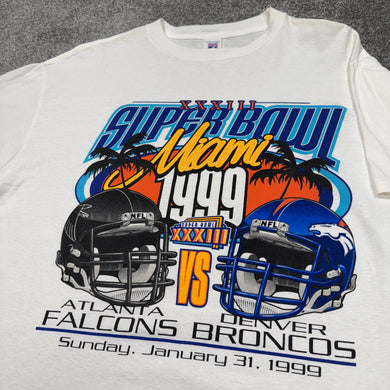 Vintage Super Bowl 33 Broncos Falcons Shirt L/XL