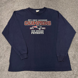 Vintage 2003 New England Patriots AFC East Champions Shirt L/XL
