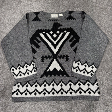 Vintage Patterned Sweater Women’s M