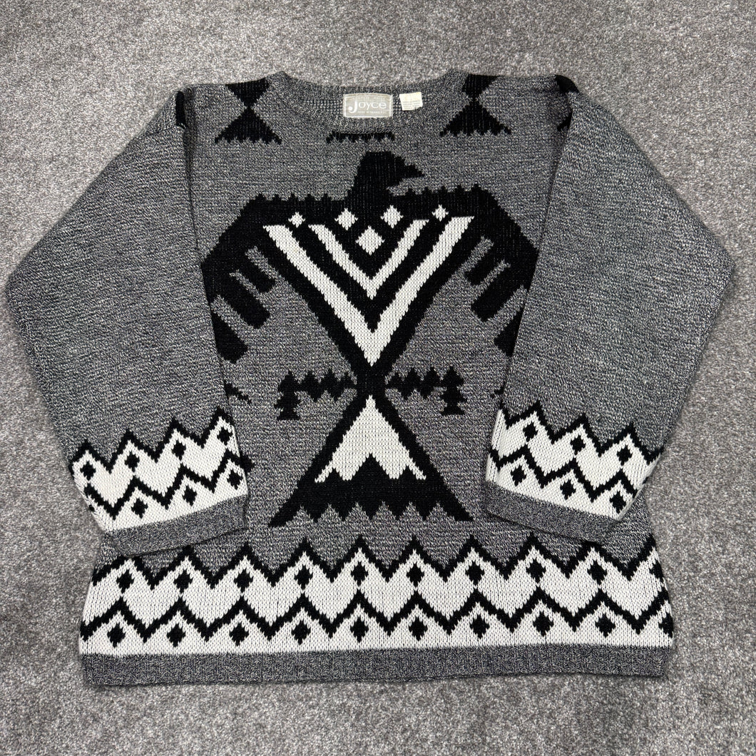 Vintage Patterned Sweater Women’s M