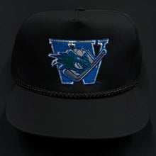 Load image into Gallery viewer, Worcester Ice Cats Black Rope Snapback Hat