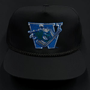 Worcester Ice Cats Black Rope Snapback Hat