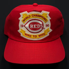 Load image into Gallery viewer, Vintage 1990 Cincinnati Reds World Champions Snapback Hat