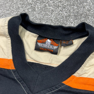 Vintage 2002 Flaming Skull Jersey Shirt L/XL
