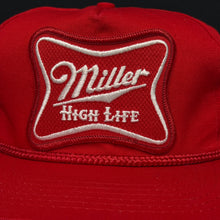 Load image into Gallery viewer, Vintage Miller High Life Red Snapback Hat