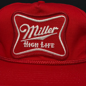 Vintage Miller High Life Red Snapback Hat