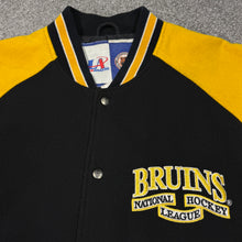 Load image into Gallery viewer, Vintage Boston Bruins Logo Athletic Bomber Jacket L