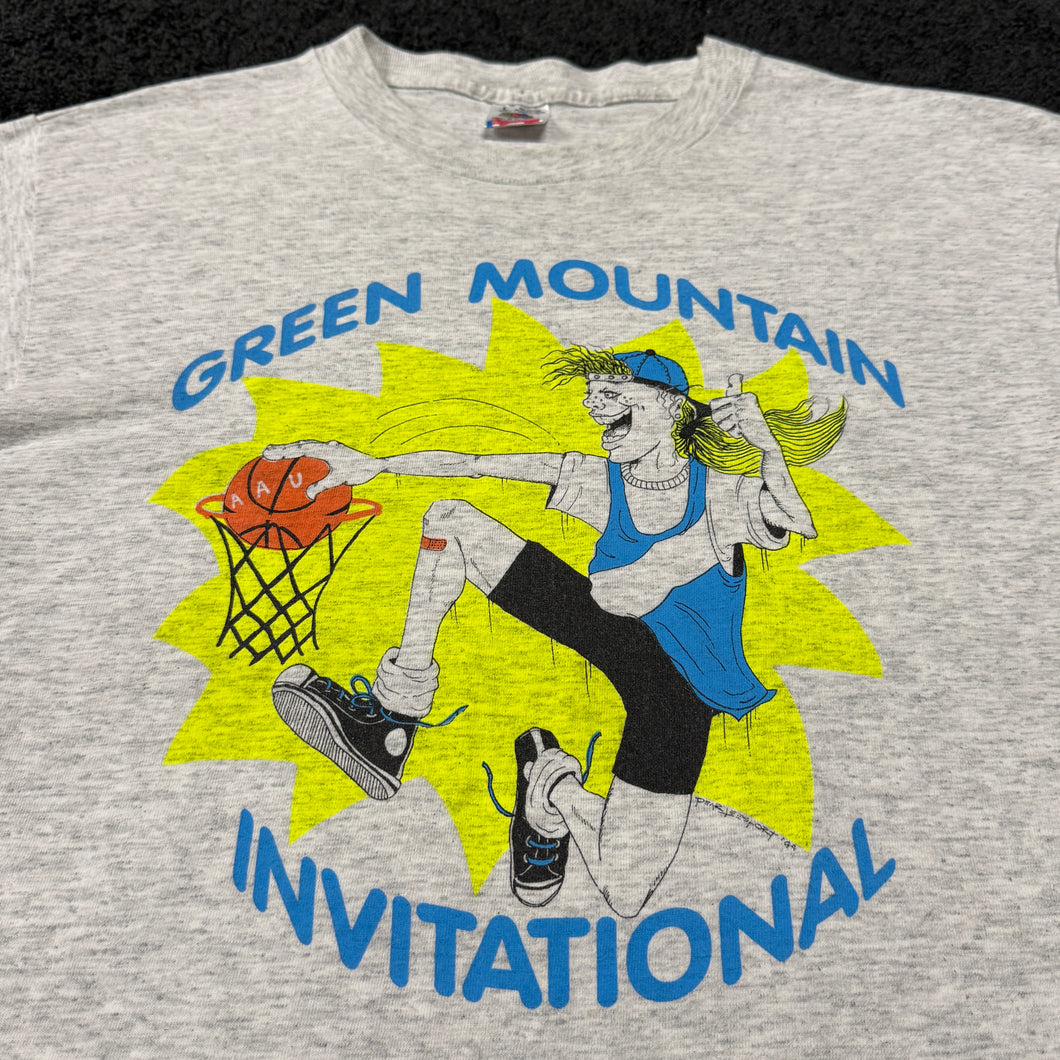 Vintage Green Mountain AAU Basketball Shirt M