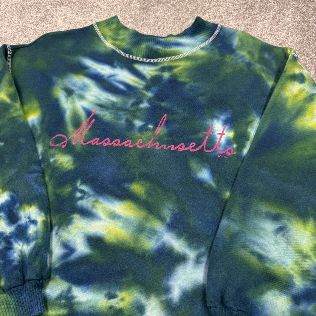 Vintage Massachusetts Tie Dye Sweatshirt L/XL
