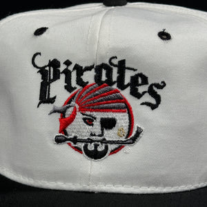 Portland Pirates White Black Twill Snapback Hat