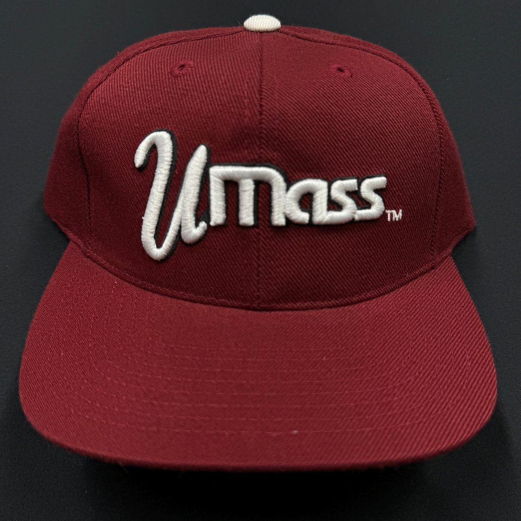 Vintage UMass Minutemen Spell Out Snapback Hat