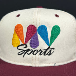 MV Sports Ivory Maroon Snapback Hat