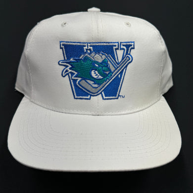 Worcester Ice Cats White Twill Snapback Hat