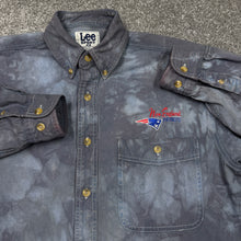 Load image into Gallery viewer, Vintage New England Patriots Denim Button Down Shirt M/L