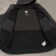 Load image into Gallery viewer, Carhartt Black Hooded Zip Up Jacket L