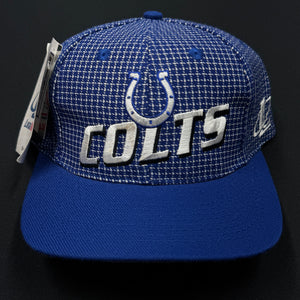 Vintage Indianapolis Colts Logo Athletic Grid Snapback Hat NWT