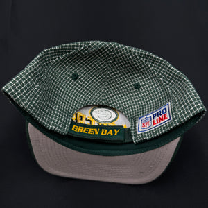 Vintage Green Bay Packers Logo Athletic Grid Strapback Hat