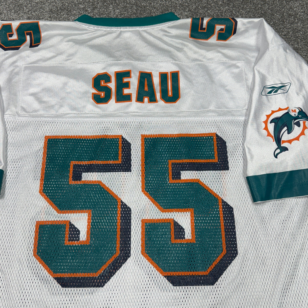 Vintage Junior Seau Miami Dolphins Reebok Jersey XL