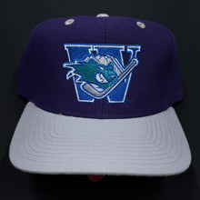 Load image into Gallery viewer, Worcester Ice Cats Purple Gray Snapback Hat