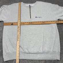 Load image into Gallery viewer, Vintage Champion Quarter Zip Gray Sweatshirt XL