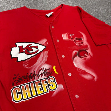 Vintage Kansas City Chiefs Baseball Jersey L/XL