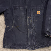 Load image into Gallery viewer, Carhartt Navy Blue Zip Up Jacket L/XL