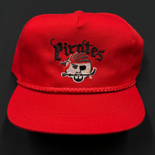 Load image into Gallery viewer, Portland Pirates Red Twill Rope Snapback Hat