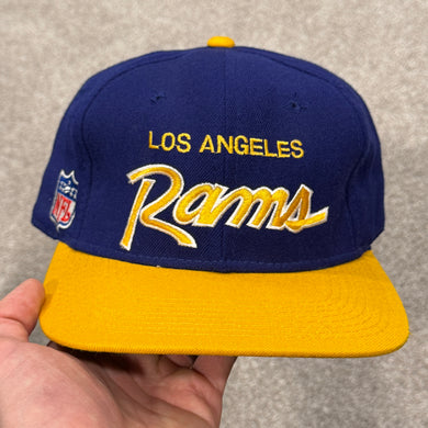 Vintage Los Angeles Rams Wool SS Script Fitted Hat 7 1/2