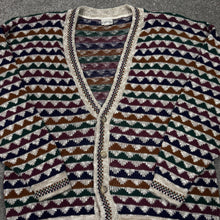Load image into Gallery viewer, Vintage Patterned Cardigan Button Up Sweater XL