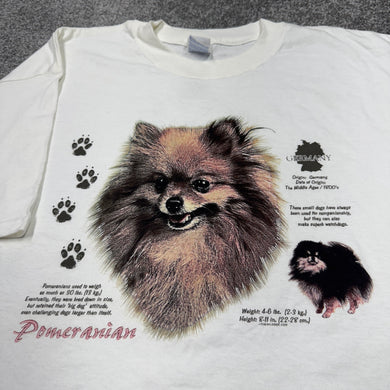 Vintage Pomeranian Dog Shirt XL