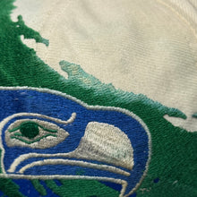 Load image into Gallery viewer, Vintage Seattle Seahawks Logo Athletic Splash Snapback Hat