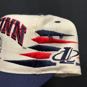 Vintage UConn Huskies Logo Athletic Diamond Snapback Hat