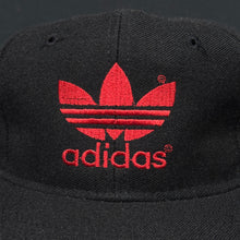 Load image into Gallery viewer, Vintage adidas Trefoil Black Red Snapback Hat
